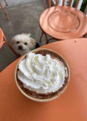 Hot chocolate with oat milk