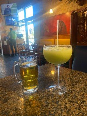 Big Pacifico, and fishbowl frozen Margarita really good