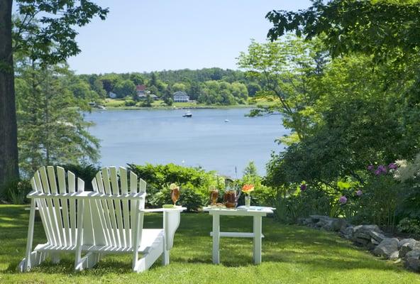 Backyard with views of Damariscotta River