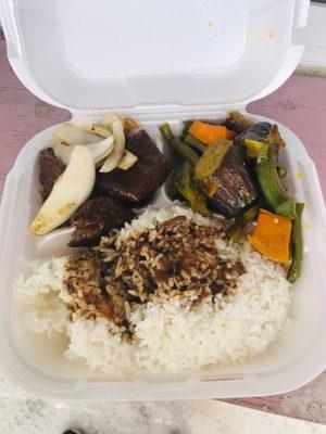 Bistek, Pinakbet and rice