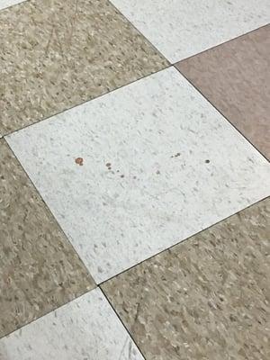 Dirty sticky floor