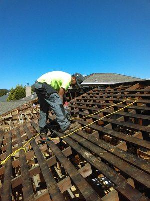 Brothers hauling demo old roof and install new roofing