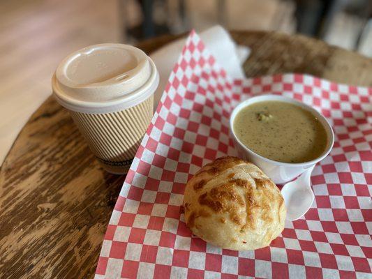 Chai Latte and Broccoli Cheddar soup