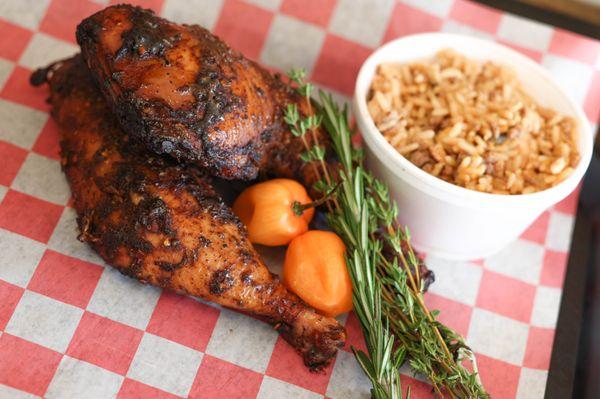 Jerk Chicken and Dirty Rice