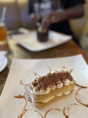 Tiramisu with the angle fingers, and caramel drizzle!