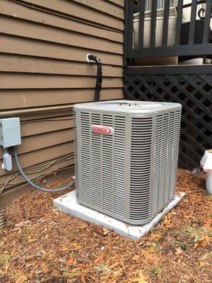 New Lennox A/C system installed by AirPros Energy in summer of 2015.