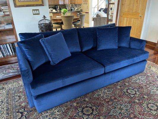 Velvet Upholstered Sofa