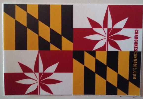 Maryland cannabis swag! I loved the stickers at Curio.