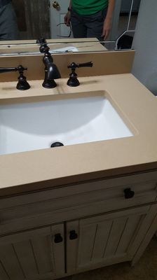 Bathroom vanities and faucets