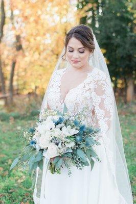 #lambshillbride Caitlin in Lillian West! Photo by Nicole Detone Photography