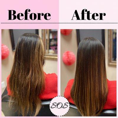 Brazilian Blowout Express with haircut and style