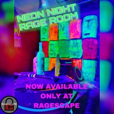 Neon Night rage room is great for birthday parties and celebrations!