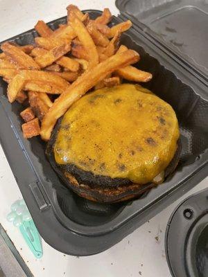 Burnt burger