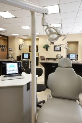 Another view of our open operatory setting. State of the art technology and equipment throughout the office!