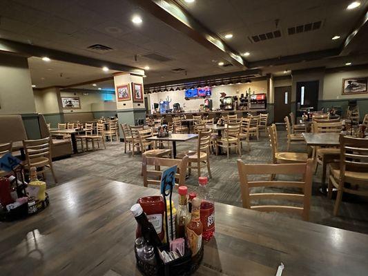 Interior of restaurant.