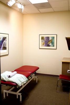 One of 4 private treatment rooms available.