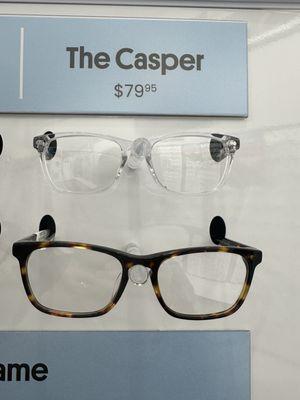 Clear Casper base frame and brown tortoiseshell Casper base frame.