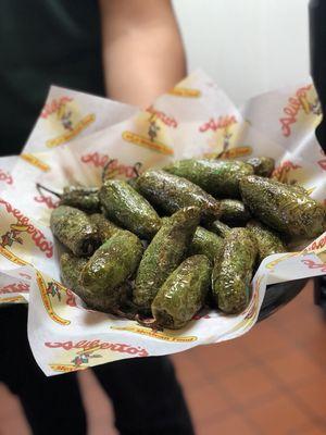 Free deep fried jalapeños!! ALL DAY EVERYDAY!!