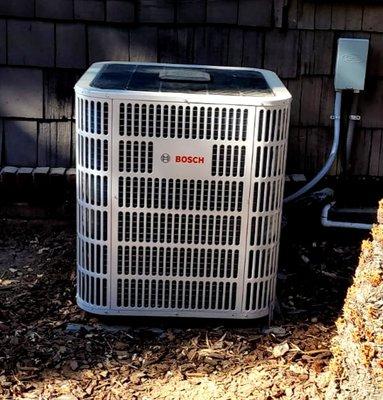 Bosch high efficiency heat pump installation in South Pasadena, CA.