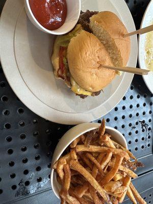 Smashburger and fries