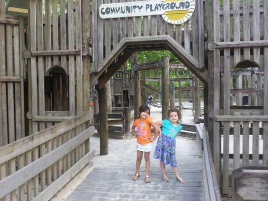 We LOVE the playground equipment here. So big!