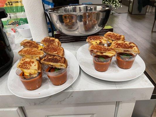 Tomato Soup with Grilled cheese