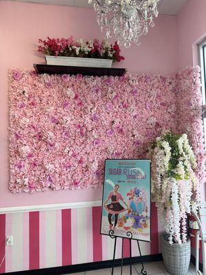 Flower wall inside of the building.