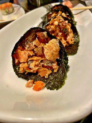 Salmon Skin Handrolls