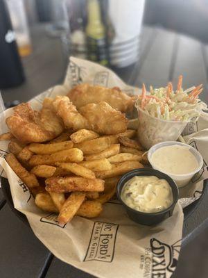 Fish & Chips, sub fries!