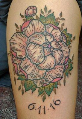 Flower Tattoo Done By Patrick