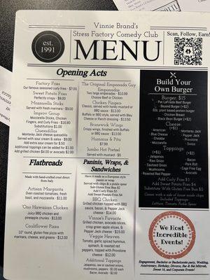 Food menu