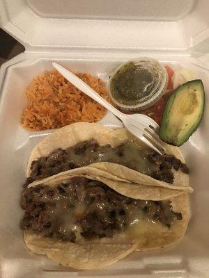 Steak tacos.