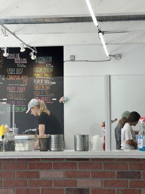 You are able to watch them make your rolled ice cream