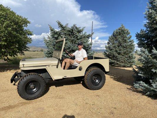 Kelly and his 1951 Willys CJ3A