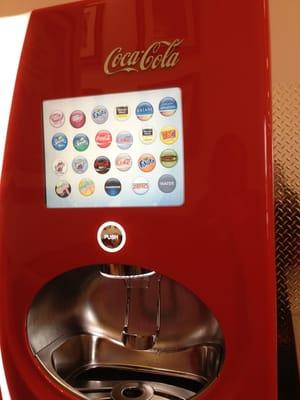 Coke's Freestyle soda machine is out for customers to enjoy.