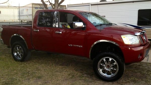 Got a 6" lift, they did a great job and good price...Nissan Titan 2w with 305x20"