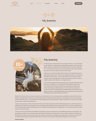 Your journey page can be customized with dome images, gold highlights, and tell your story