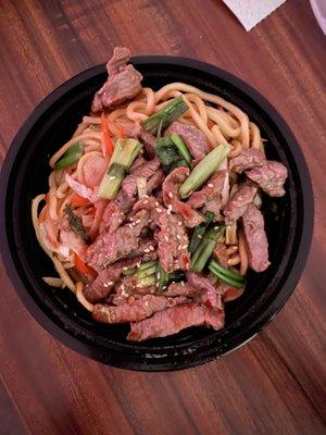 Teriyaki Beef Lo Mein Noodles (takeout)