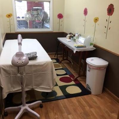 Our Inside Waxing and Facial Room