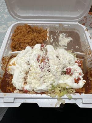 Cheese enchiladas