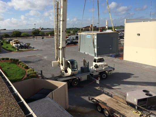 Coordinating the removal and installation of a roof top unit (RTU). Some projects require the use of a local crane service fo...