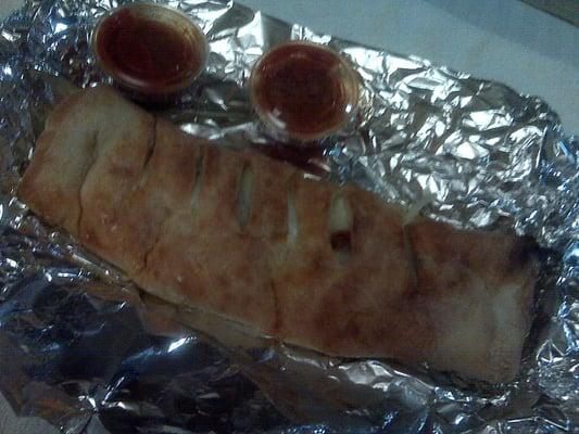 A pepperoni calzone.