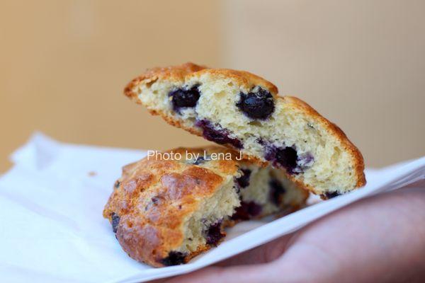 Inside of Blueberry Scone - good, but I prefer the cranberry scone.