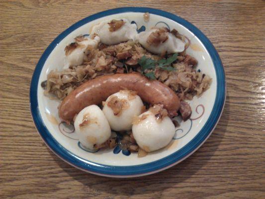 Combination platter - an excellent way to sample different Polish staples - $10.  The food was really hearty.