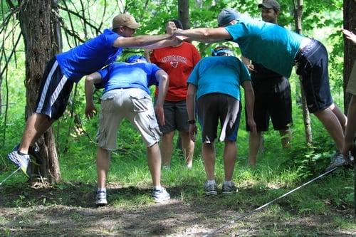 Team Work Focus at  Sand Creek Adventures Low Ropes Course