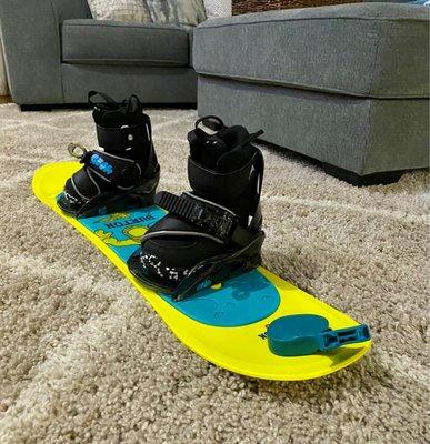 The smallest snowboard set up I've ever seen. So cute!