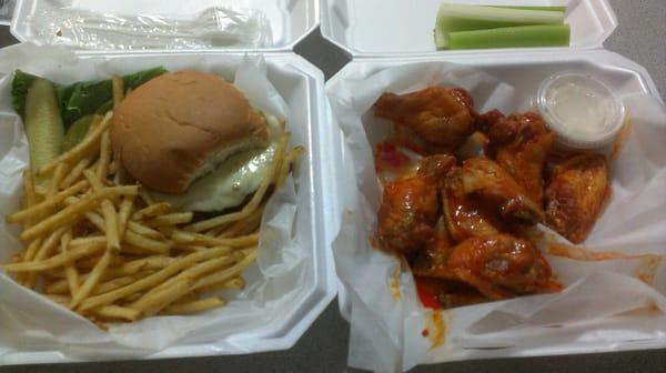 wings were great-along with my cheeseburger & fries