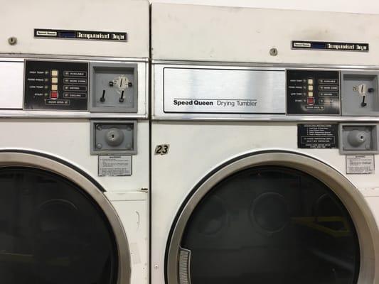 The dryers looks like their from the 80s; let's hope they work