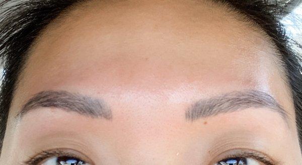 (Right after so I'm a little red) - just a brow clean up (my brows are microbladed)