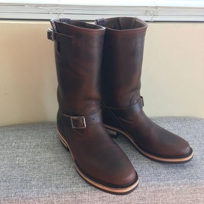 Wesco 11" brown Chromexcel engineer boots